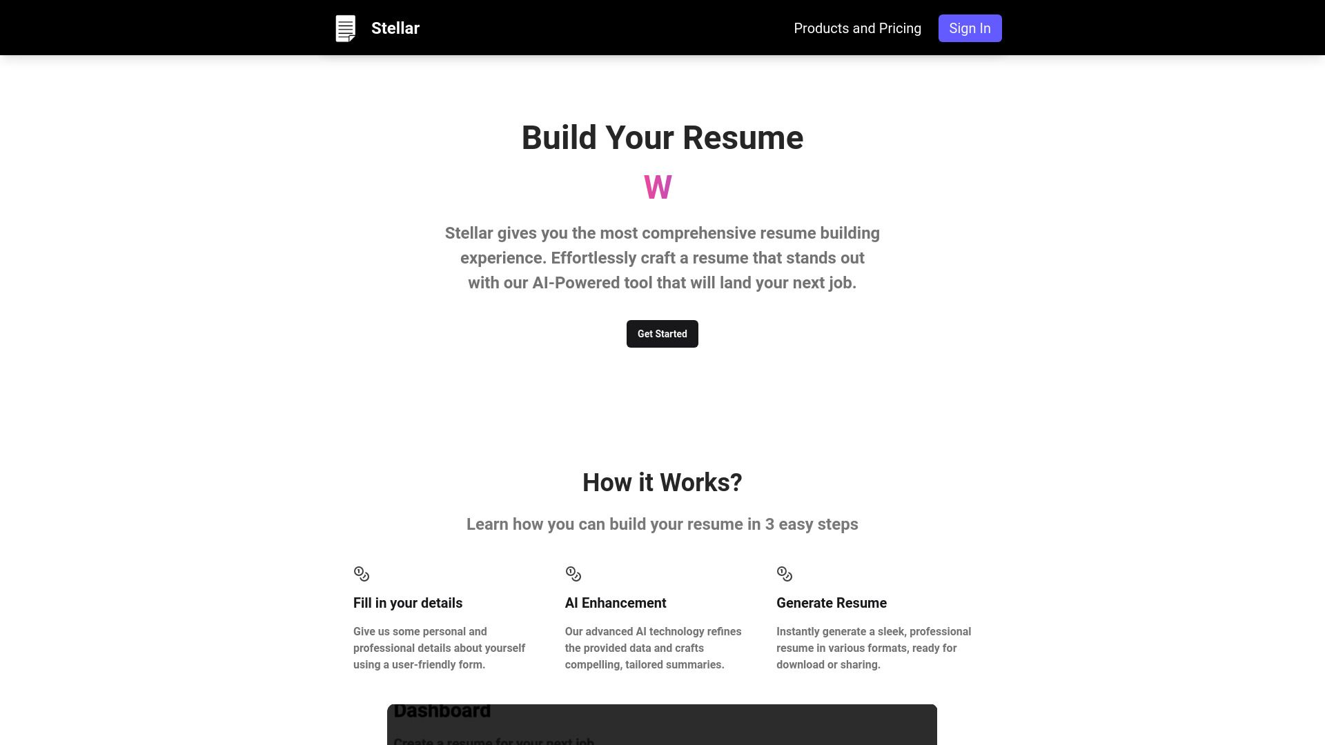 Stellar Job CV image