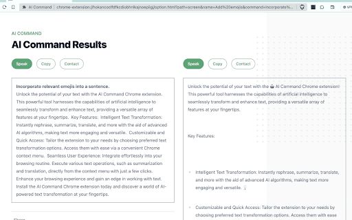 AI Command Chrome extension image