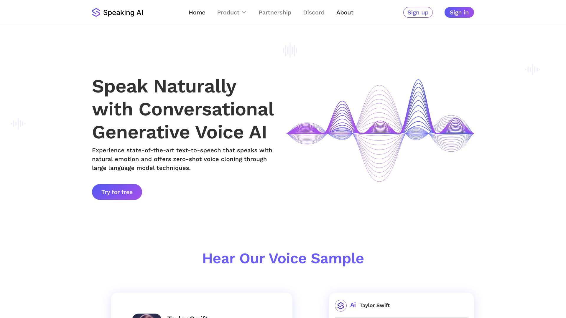 Speaking AI image