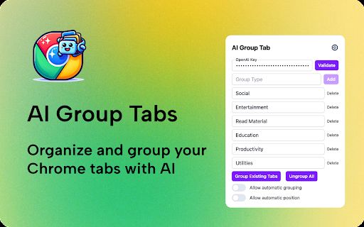 Tab Grouping AI image