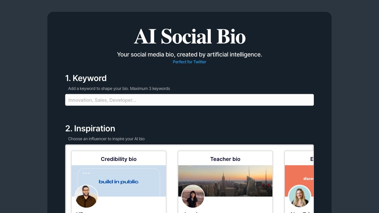AI Social Bio image