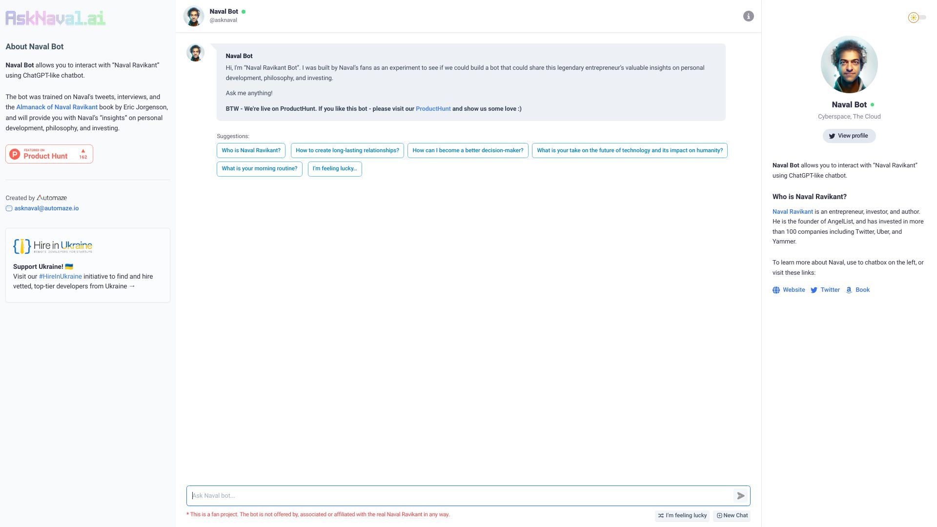 Ask Naval (AI Chatbot) image