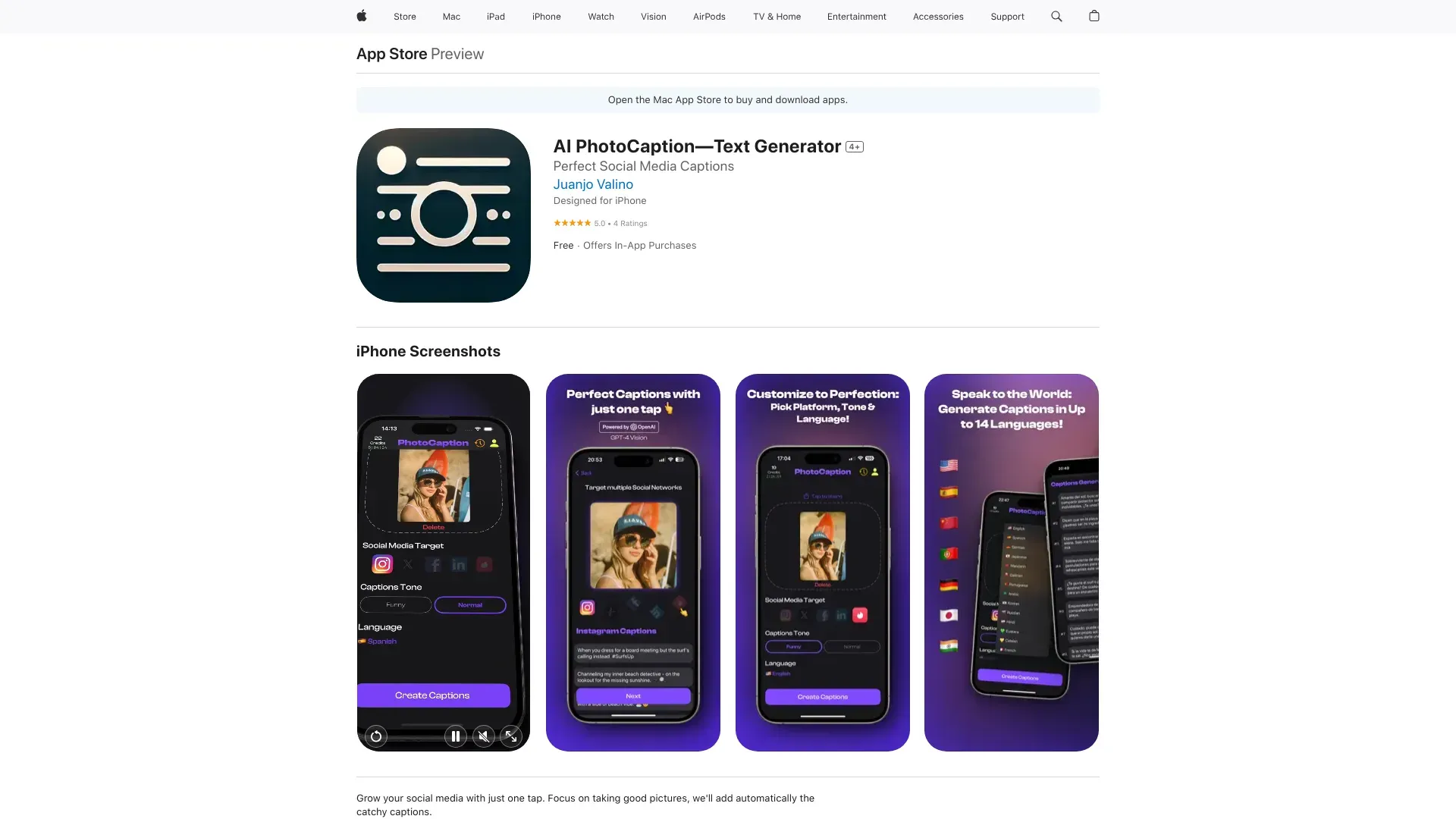 AI PhotoCaption—Text Generator image