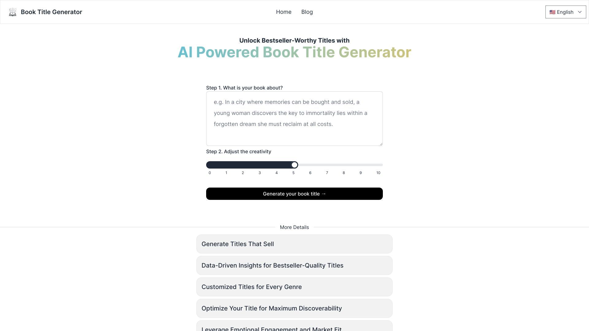 AI Book Title Generator image