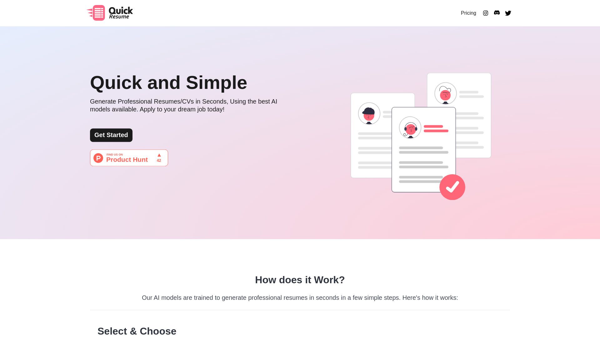 Quick Resume - AI Resume Creation Tool image
