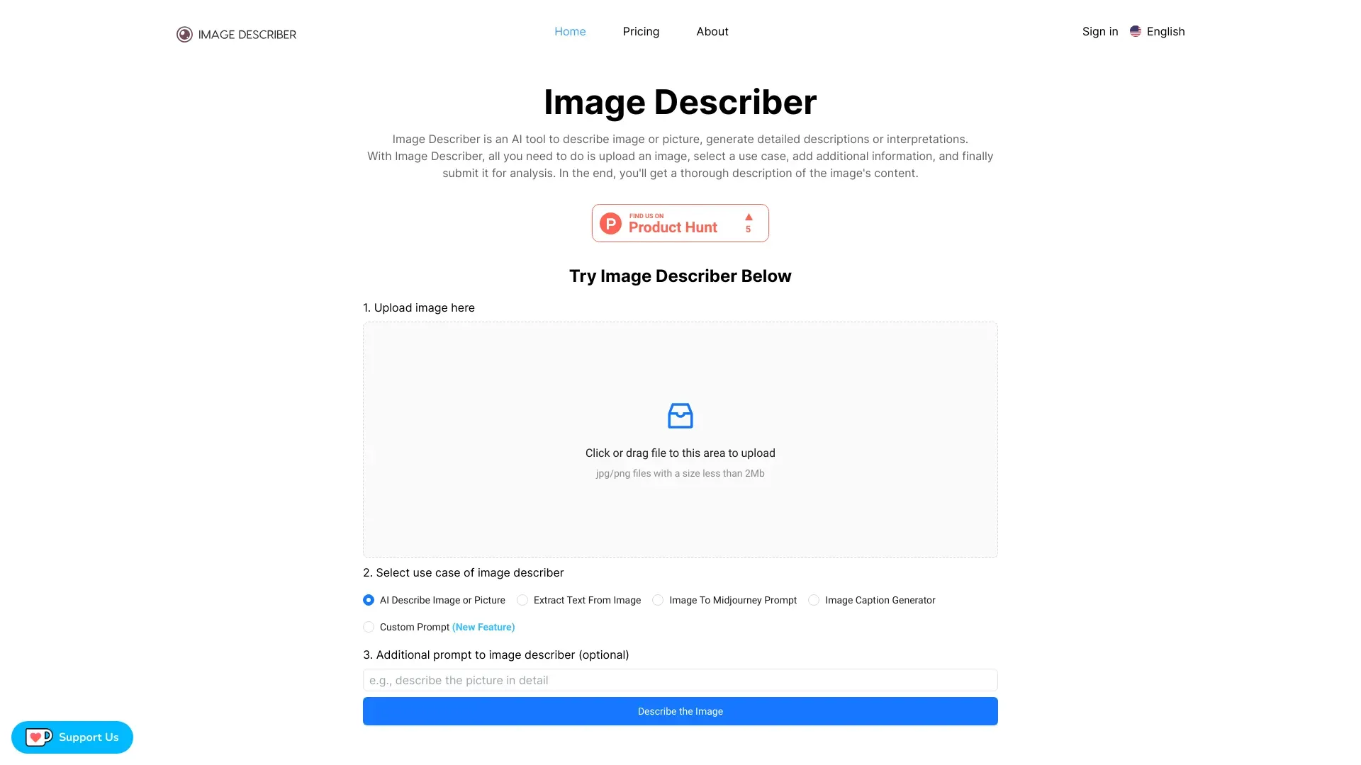 Image Describer image