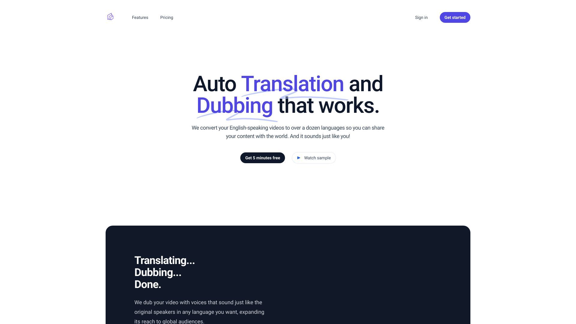 Auto Translation and Dubbing image