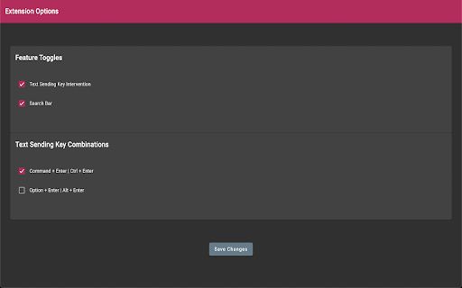 ChatGPT Search Bar & Send With Command Enter image