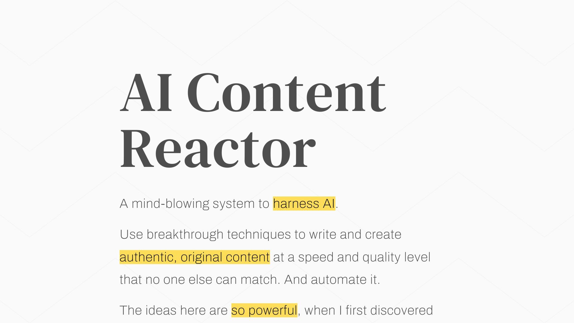 AI Content Reactor image