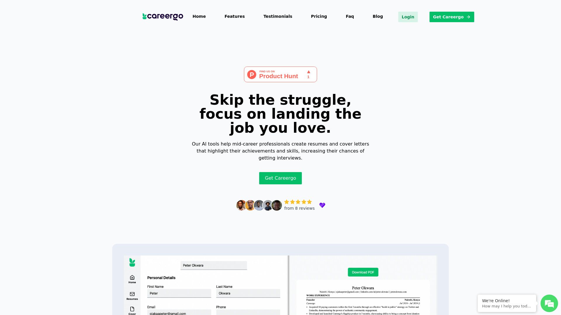 AI Resume and Cover Letter Builder image