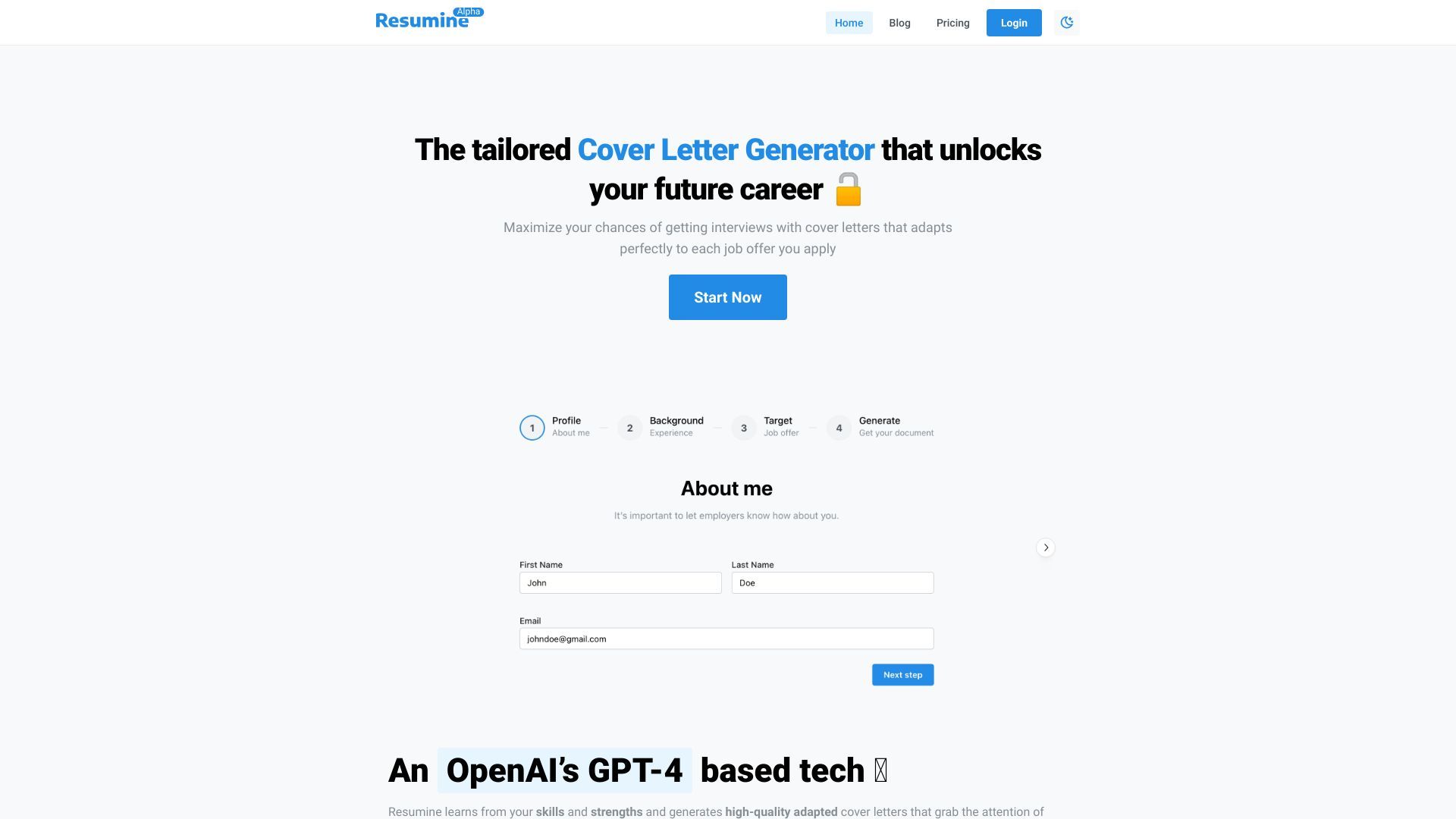 QuickCoverLetters image