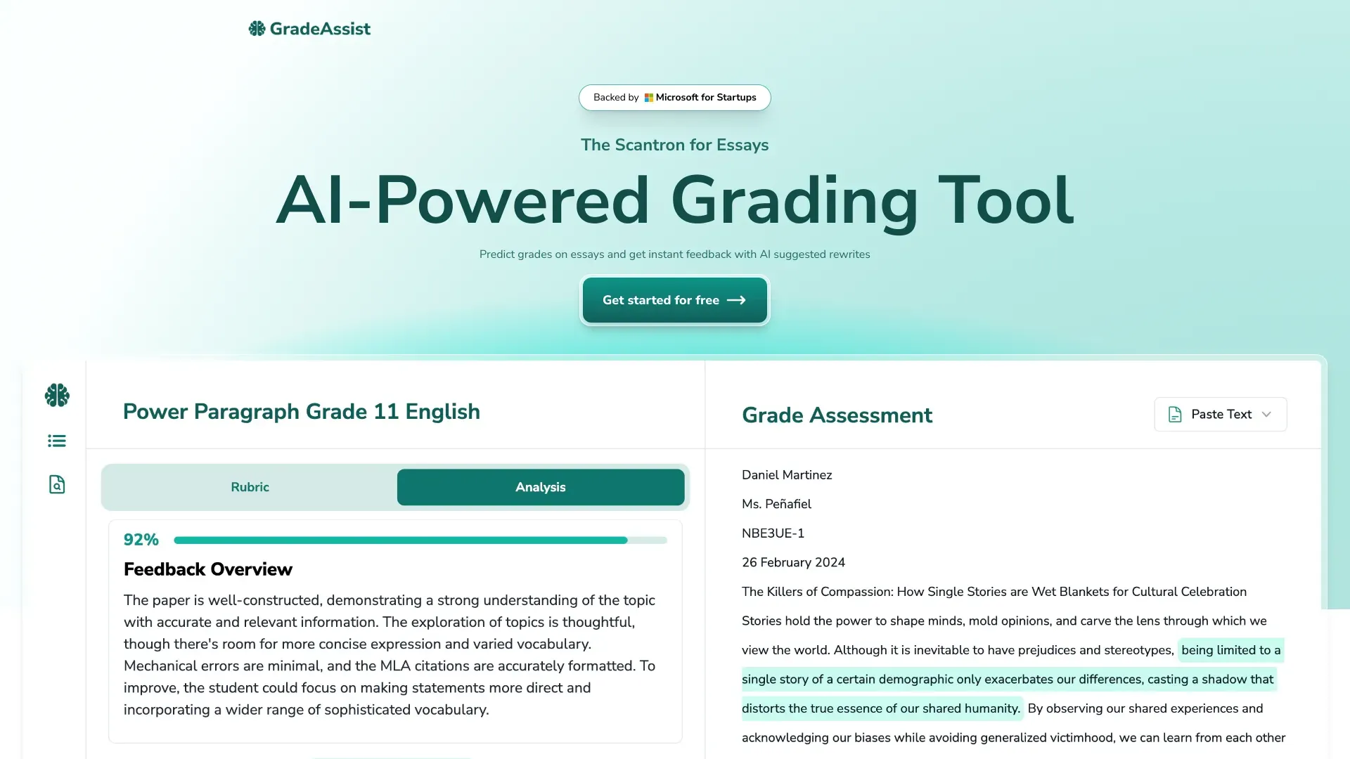 GradeAssist - The Scantron for Essays image