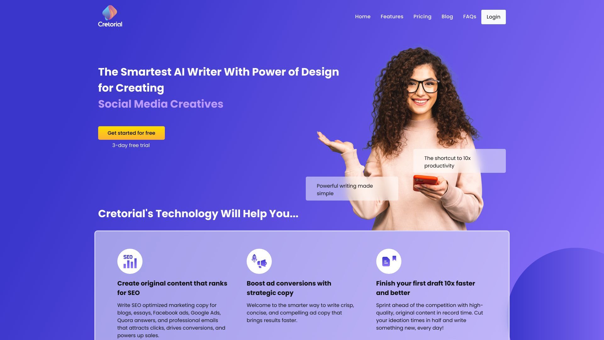 Cretorial - The Smartest AI Writer image