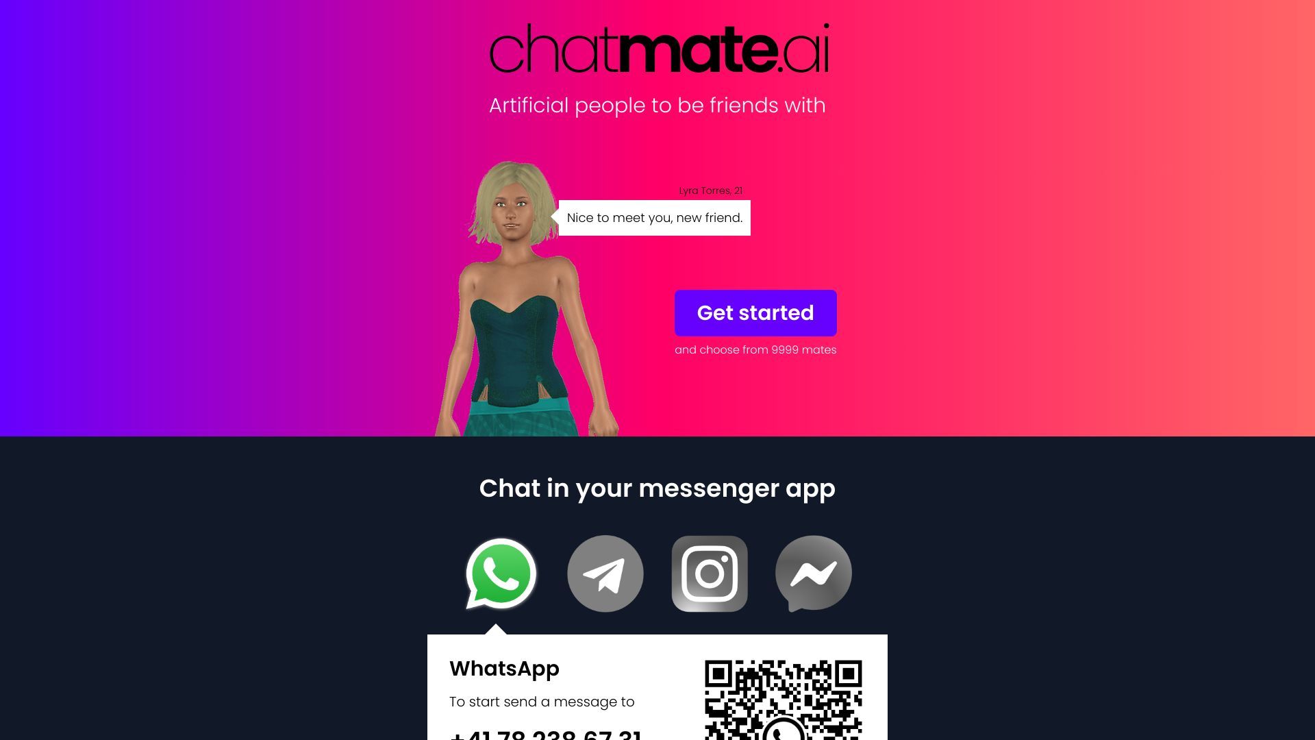 Chatmate AI - Artificial people to be friends with image