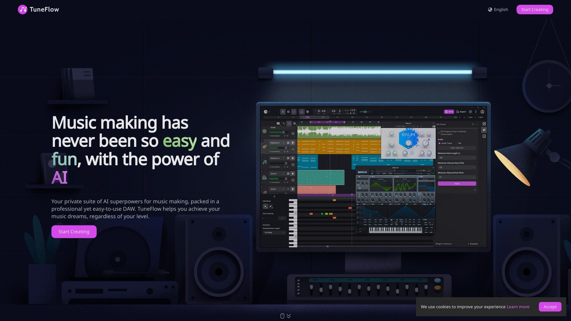 TuneFlow - Intelligent Music Making Platform, Powered by AI image