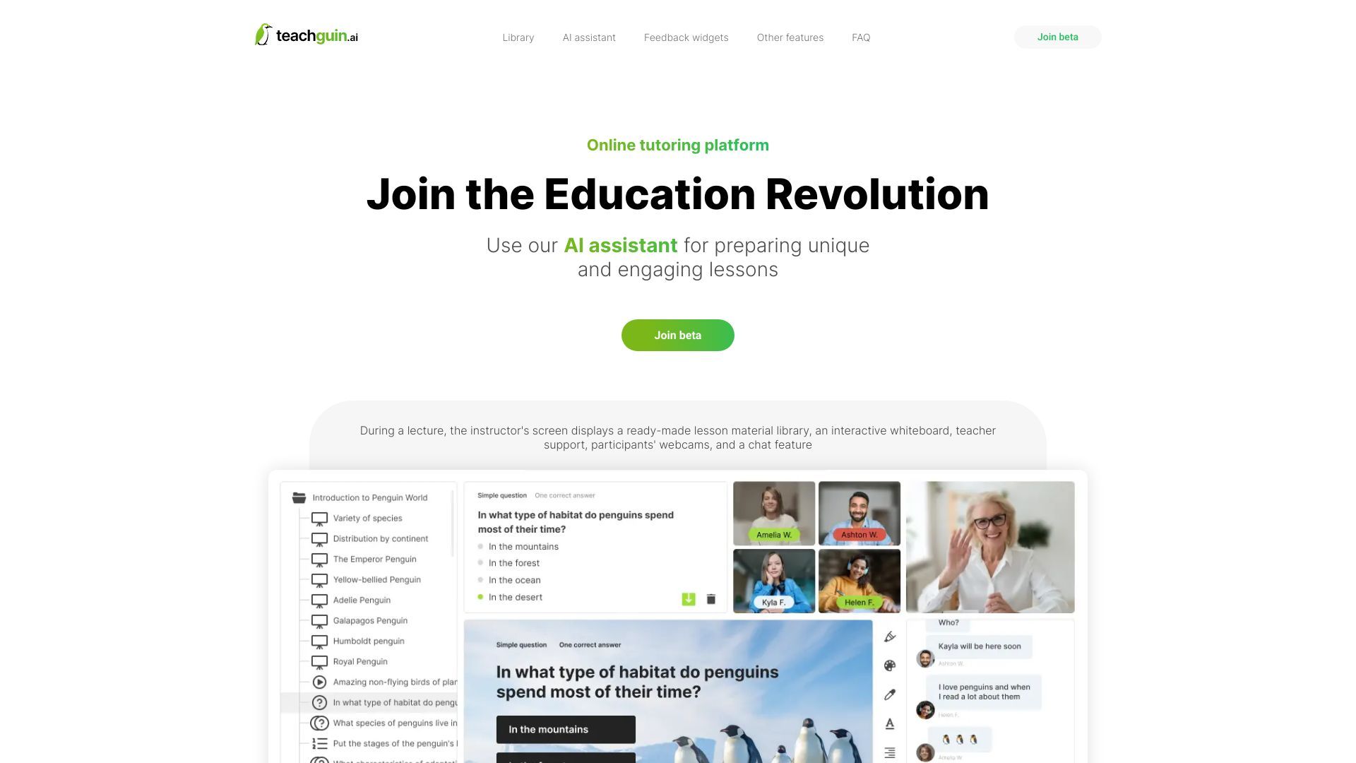 Teachguin - online tutoring platform image