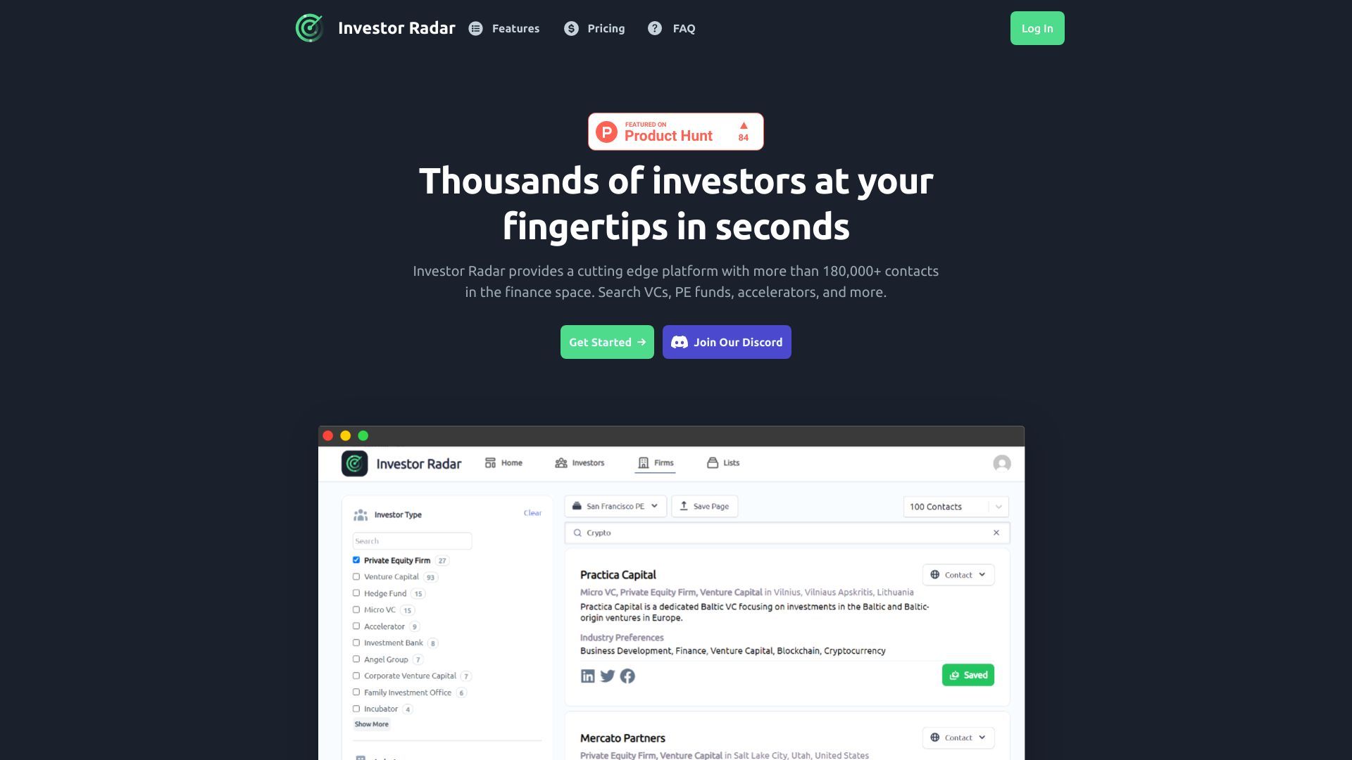 Investor Radar image