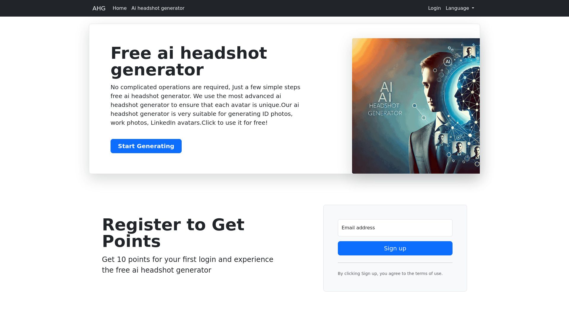Free ai headshot generator image
