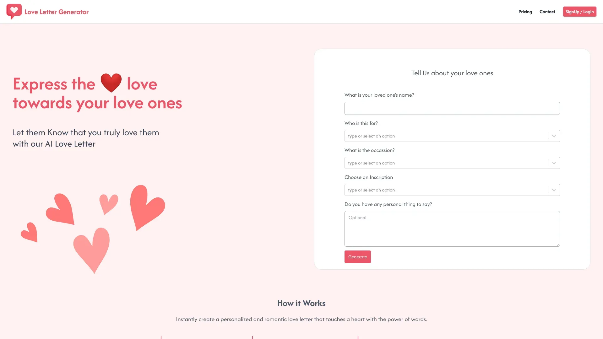 Love Letter Generator image