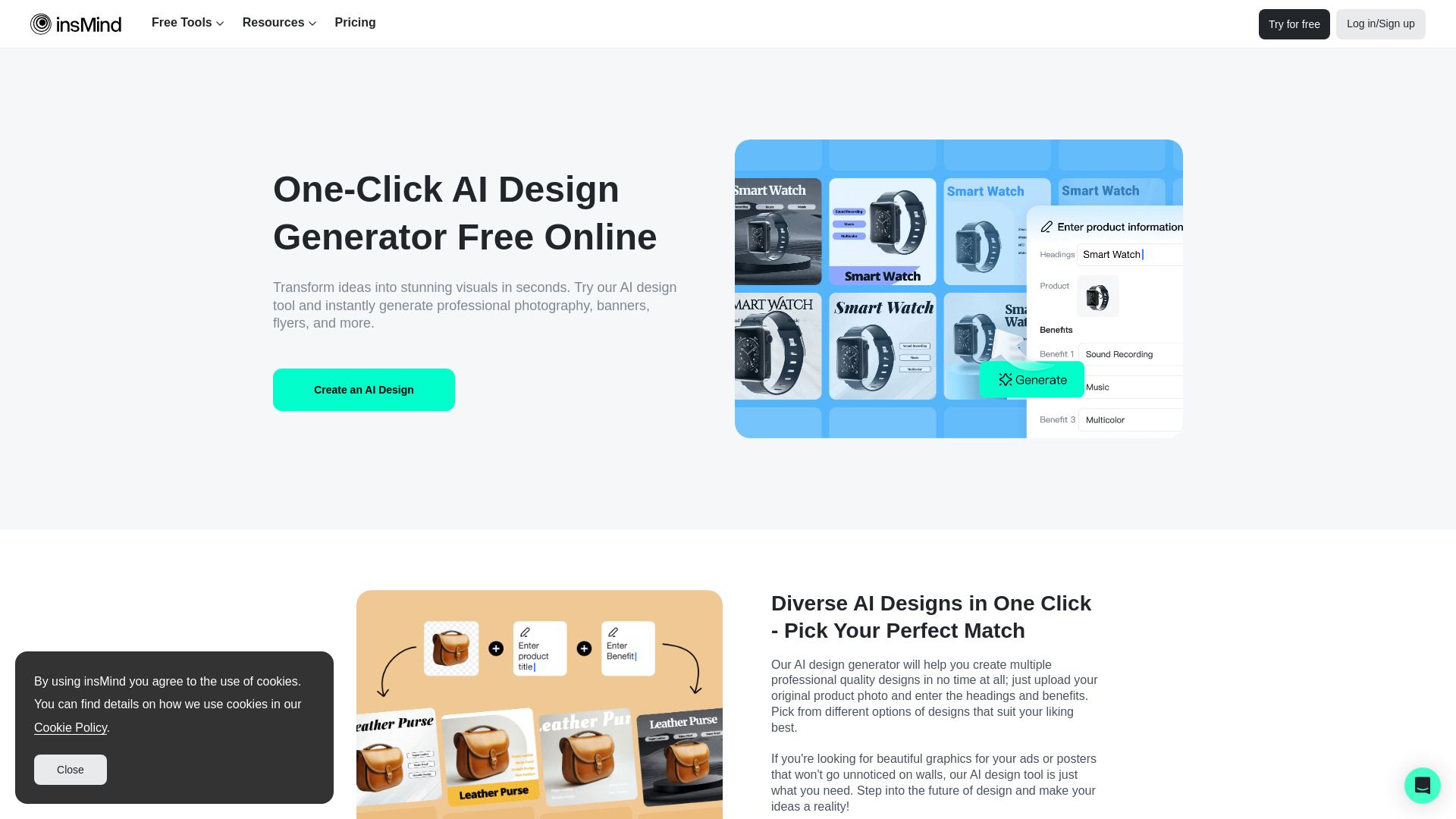 insMind AI Design Generator image