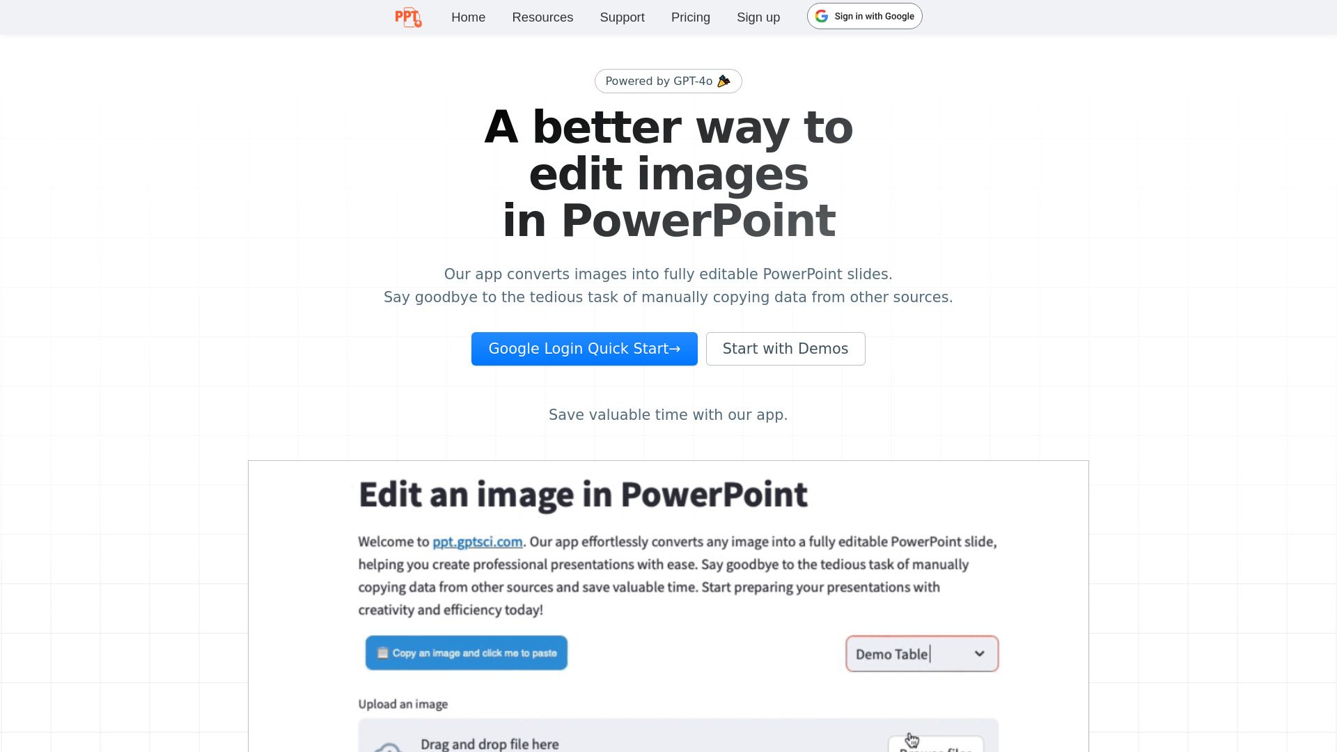 Convert Image to PowerPoint image