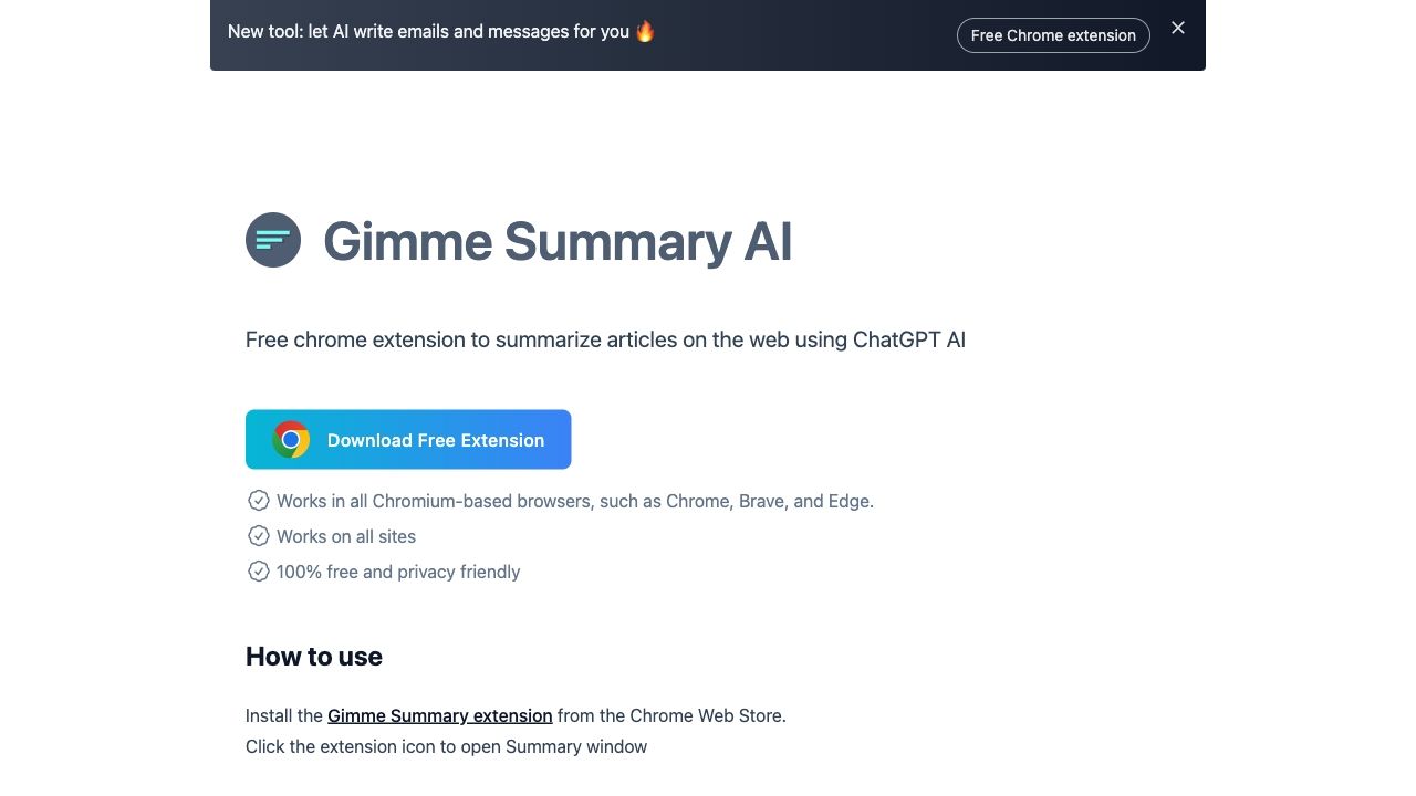 Gimme Summary AI image