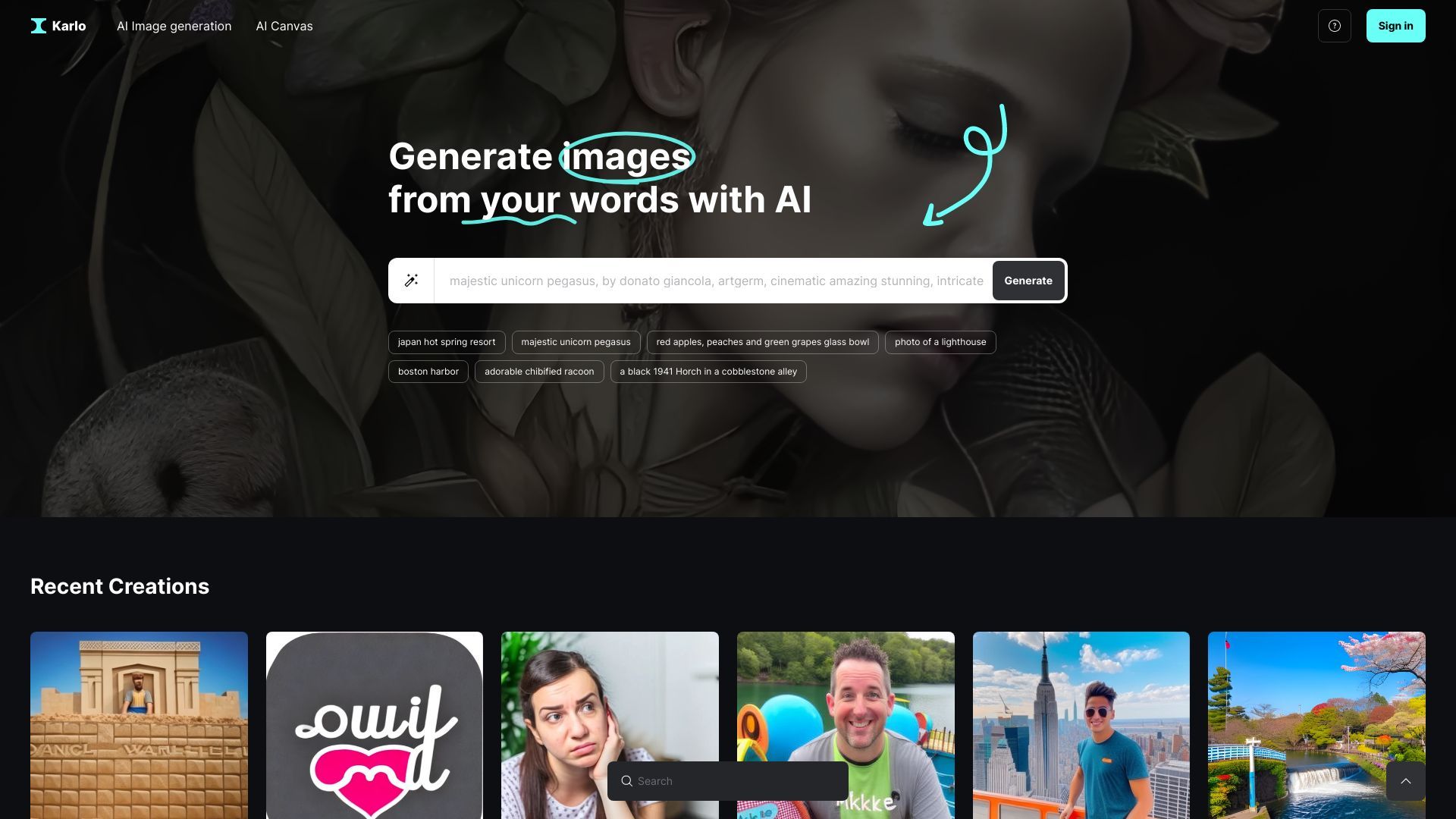 Karlo - Inspire Ideas, Generate Impressive AI Images image