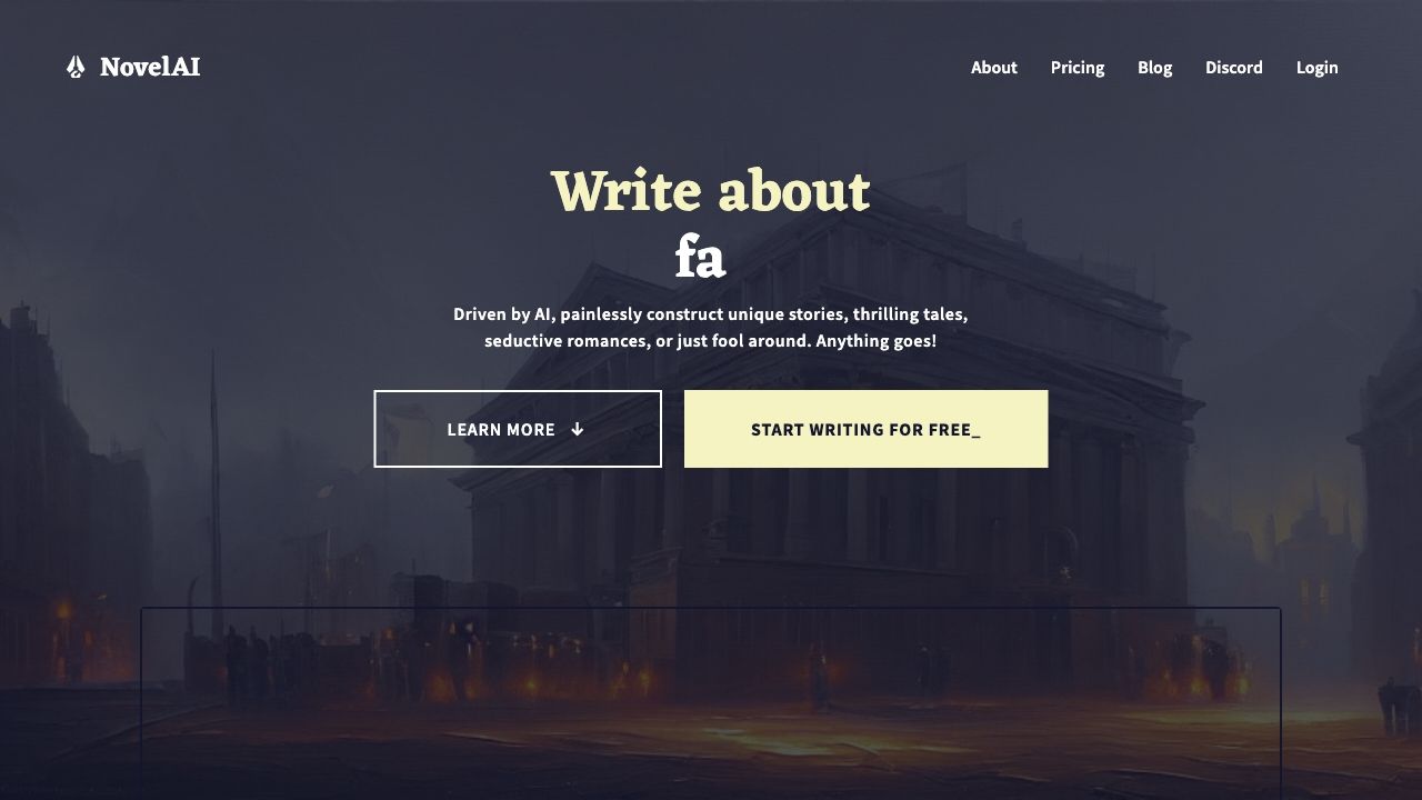 NovelAI - The AI Storyteller image