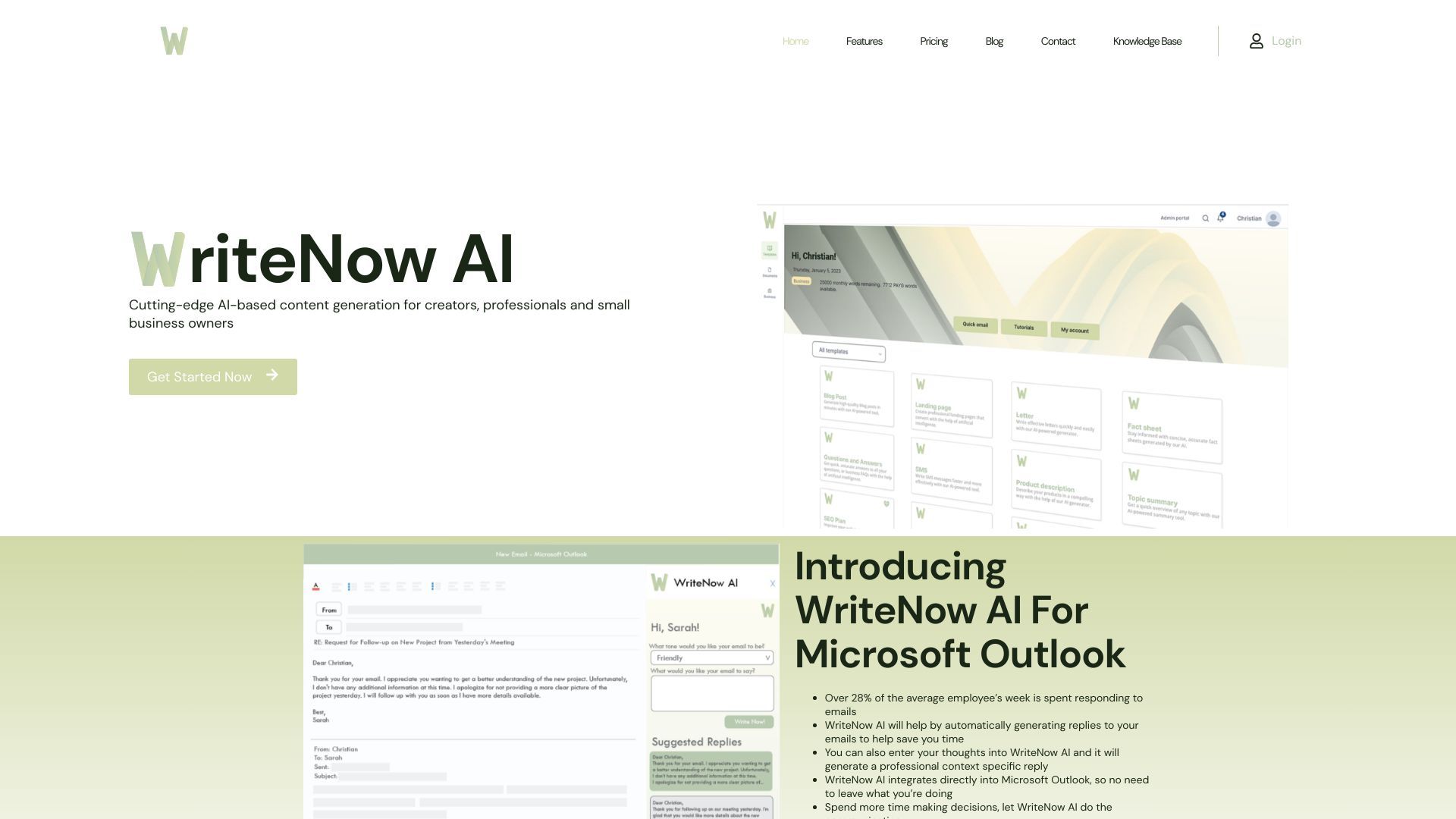WriteNow AI image