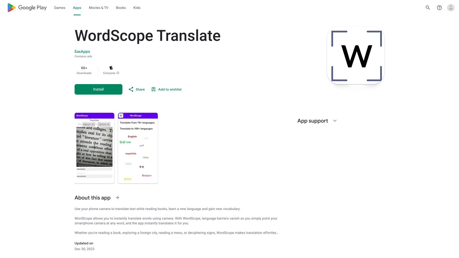WordScope Translate image