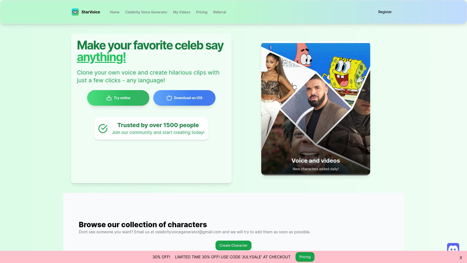 StarVoice | Celebrity Ai Voice Generator image