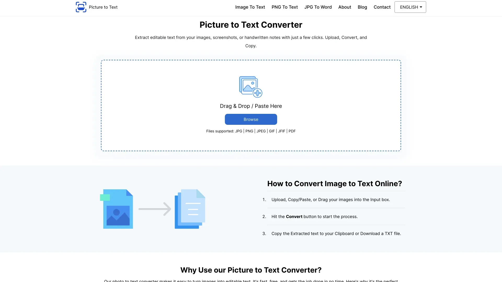 Picture to Text Converter image