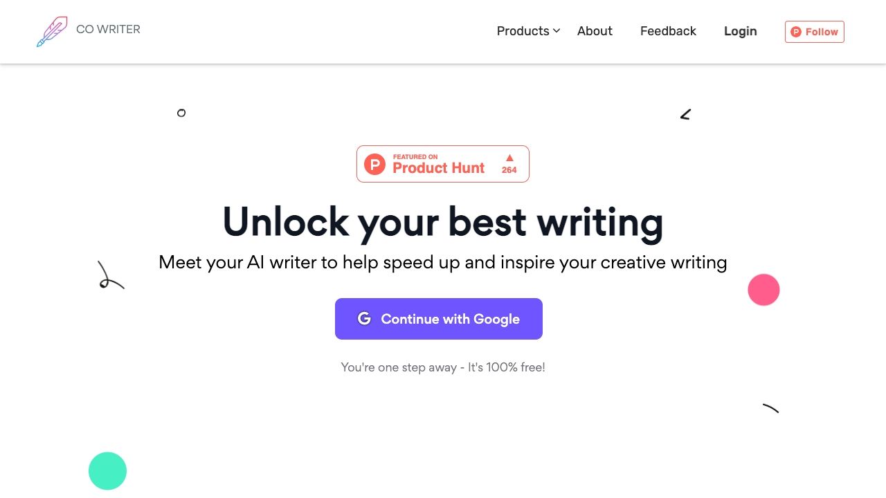 Co Writer - your AI platform for creative writing image