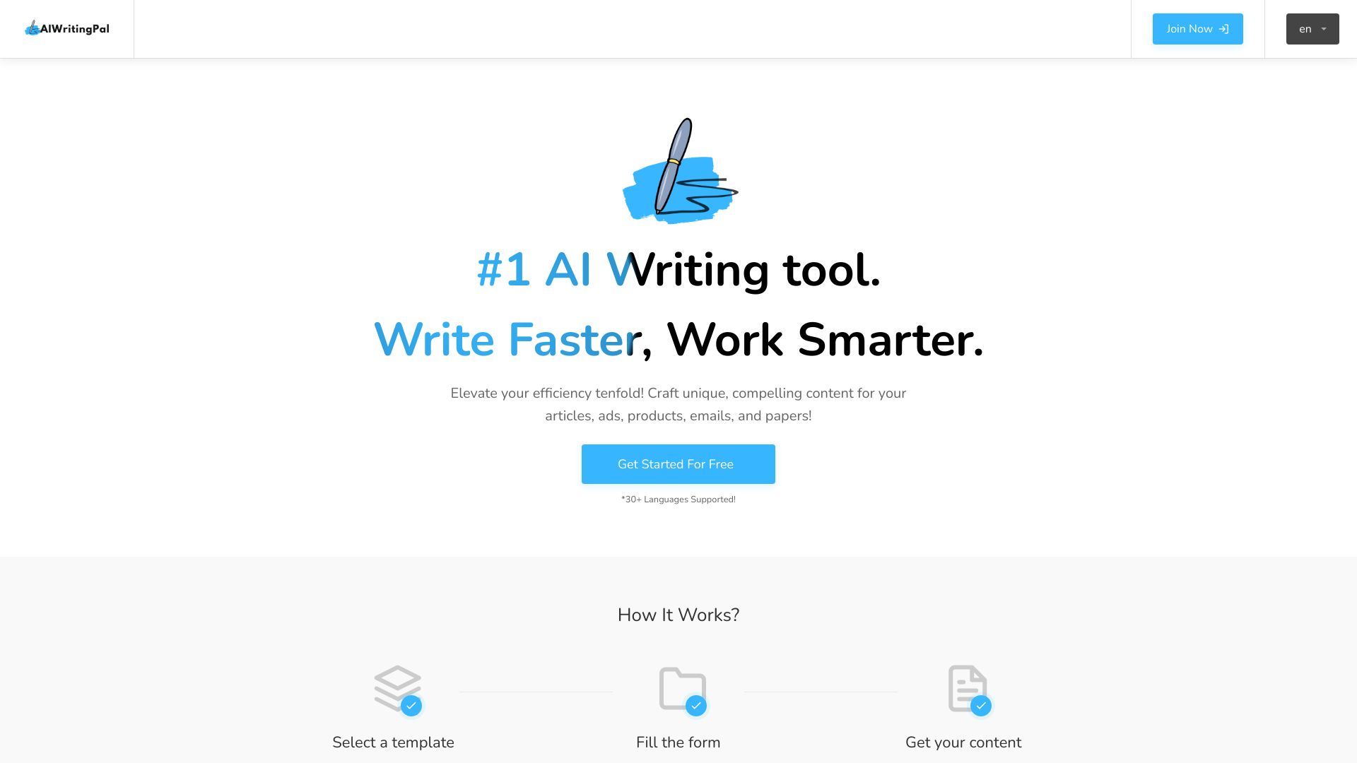 AIWritingPal - AI Writing Assistant image