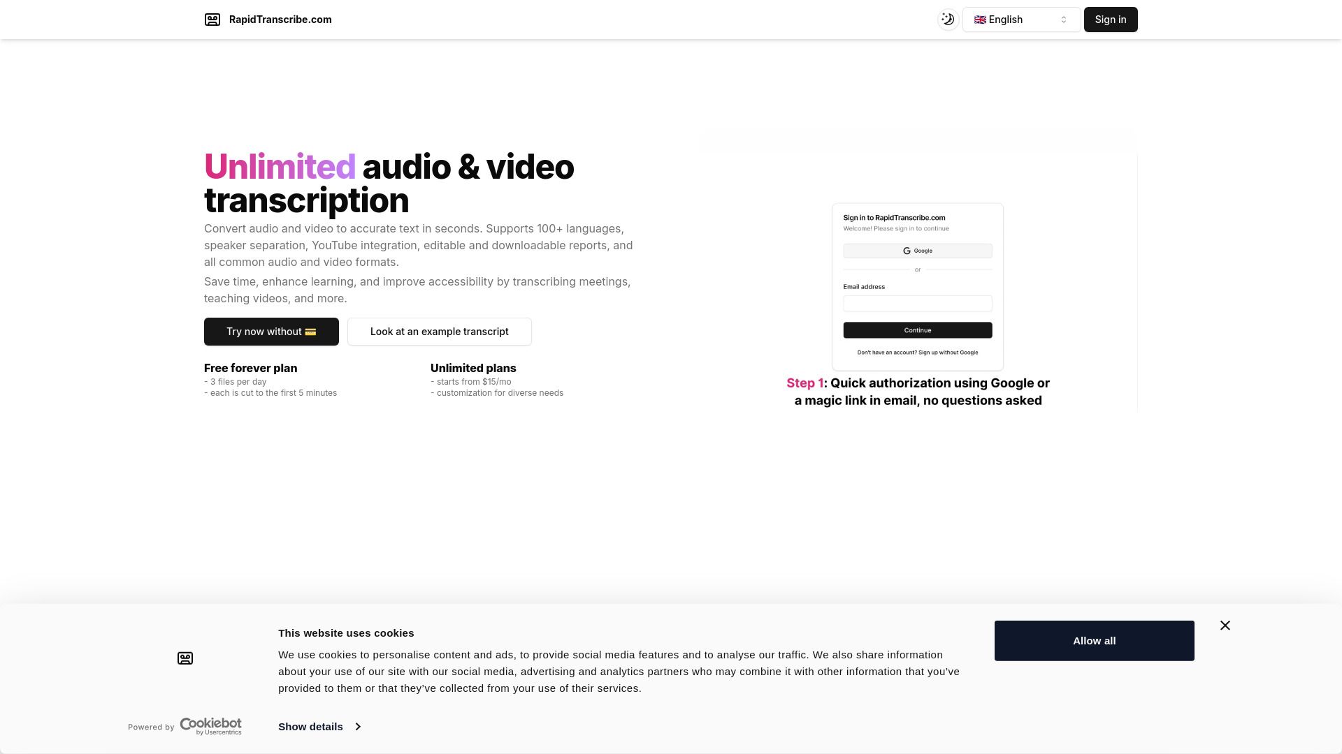 RapidTranscribe image