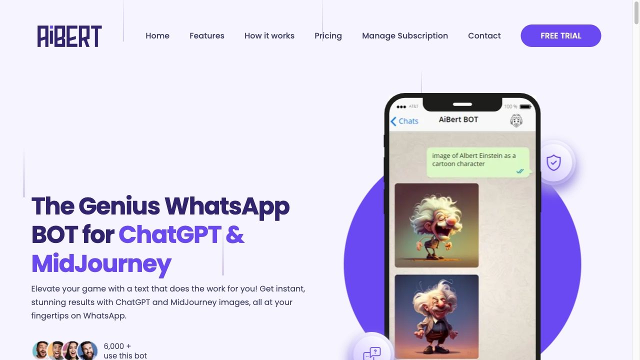 AiBERT: The Genius WhatsApp Bot for ChatGPT and Midjourney image