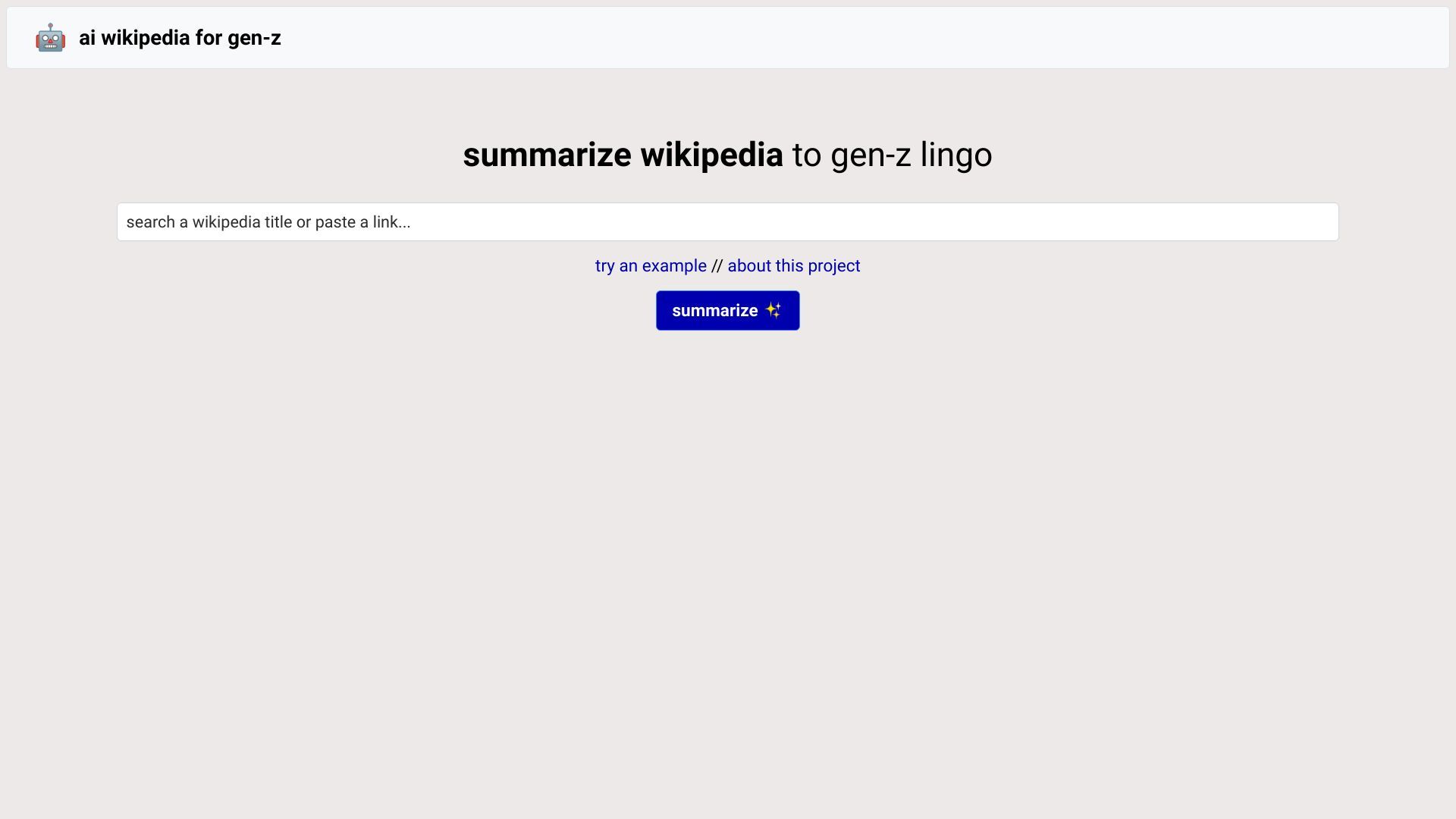 AI Wikipedia Summarizer image