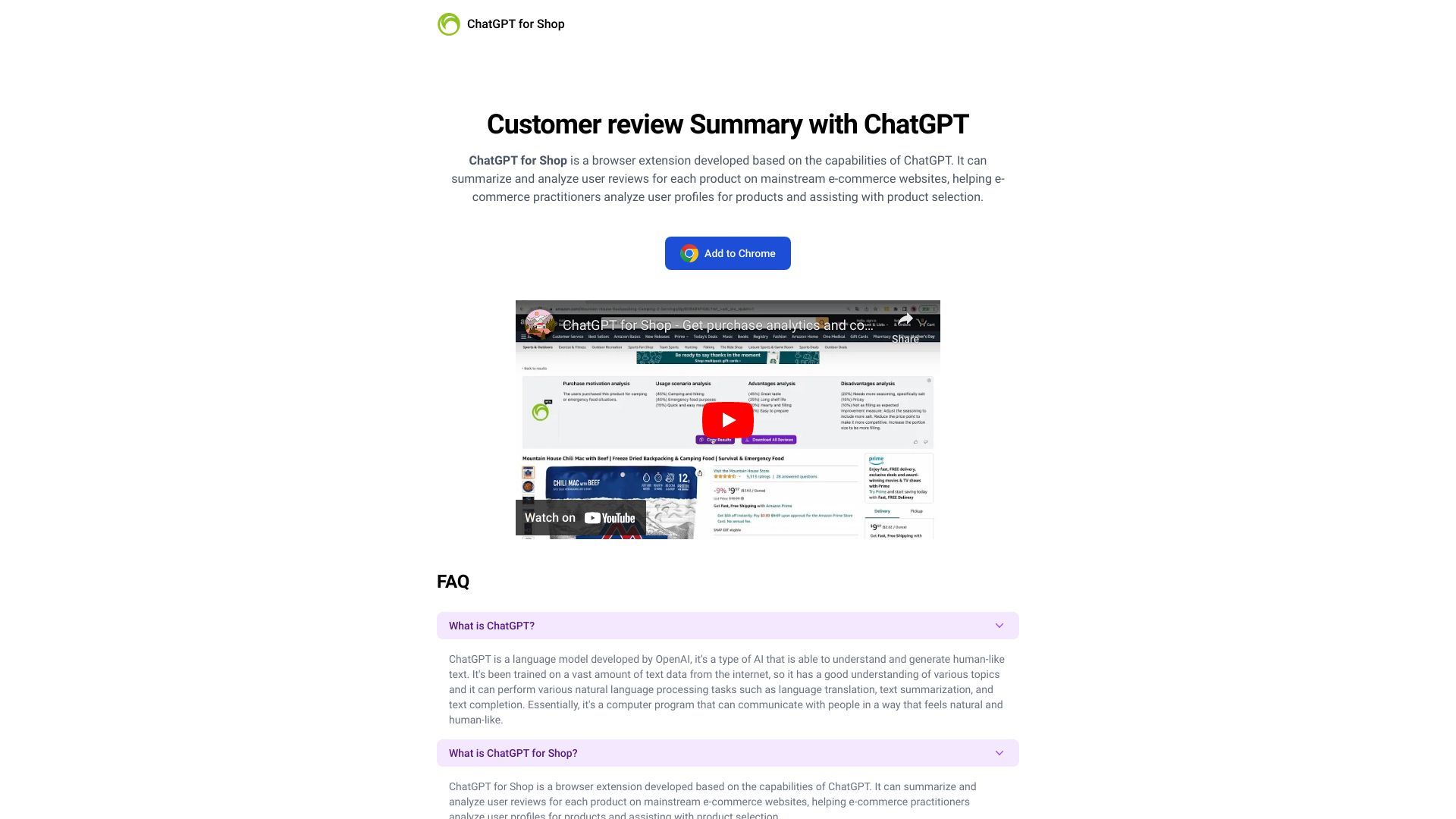 ChatGPT for Shop image