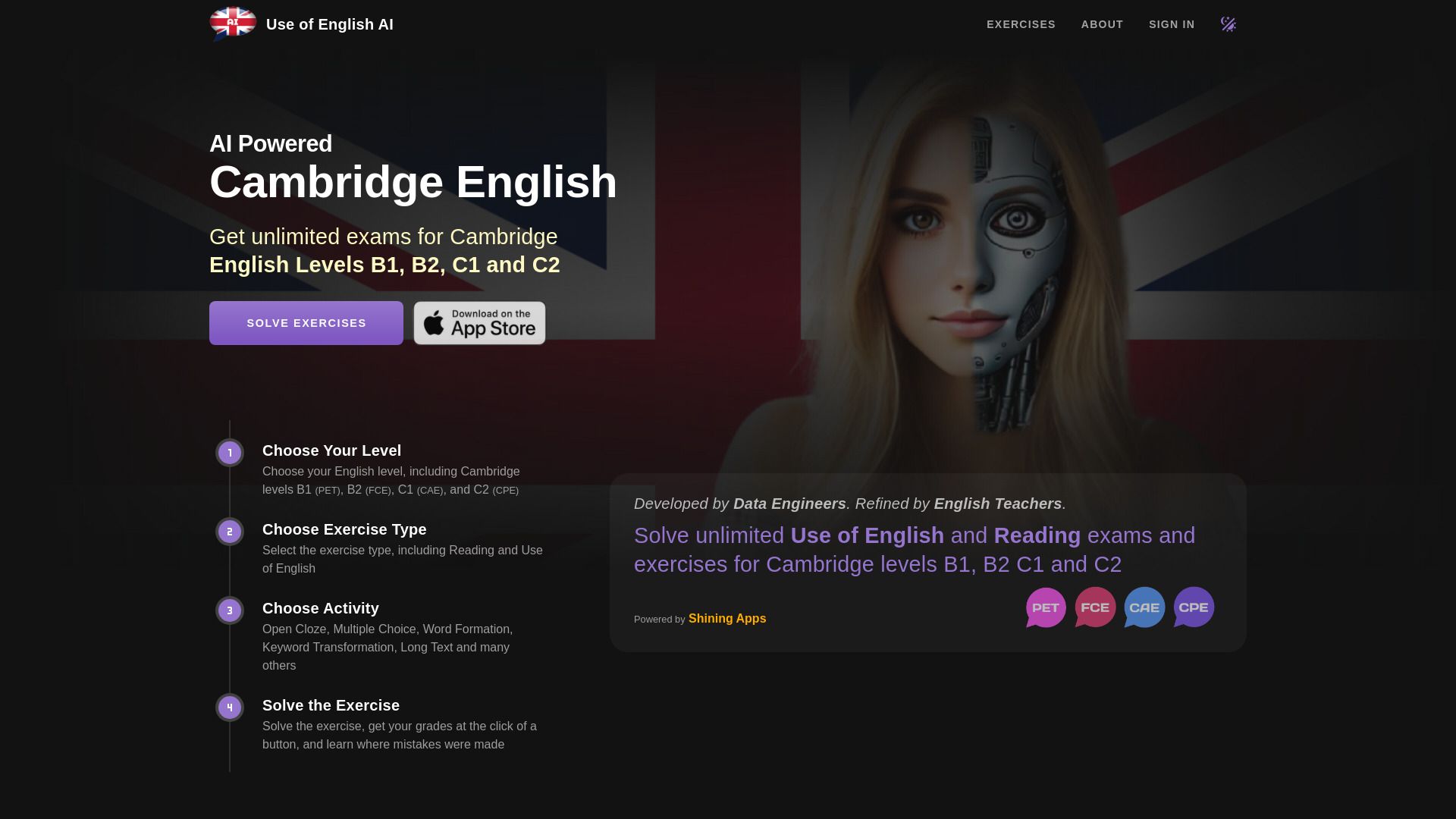 Use of English AI image