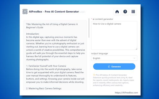 AI Writing Generator image