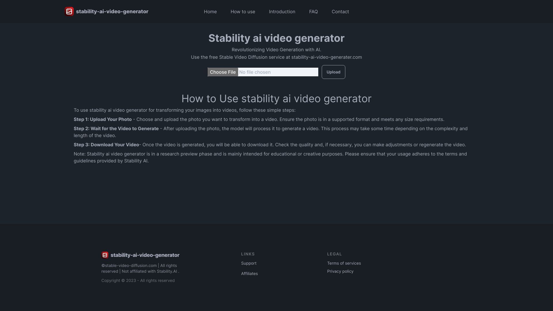 Stability AI Video Generator image