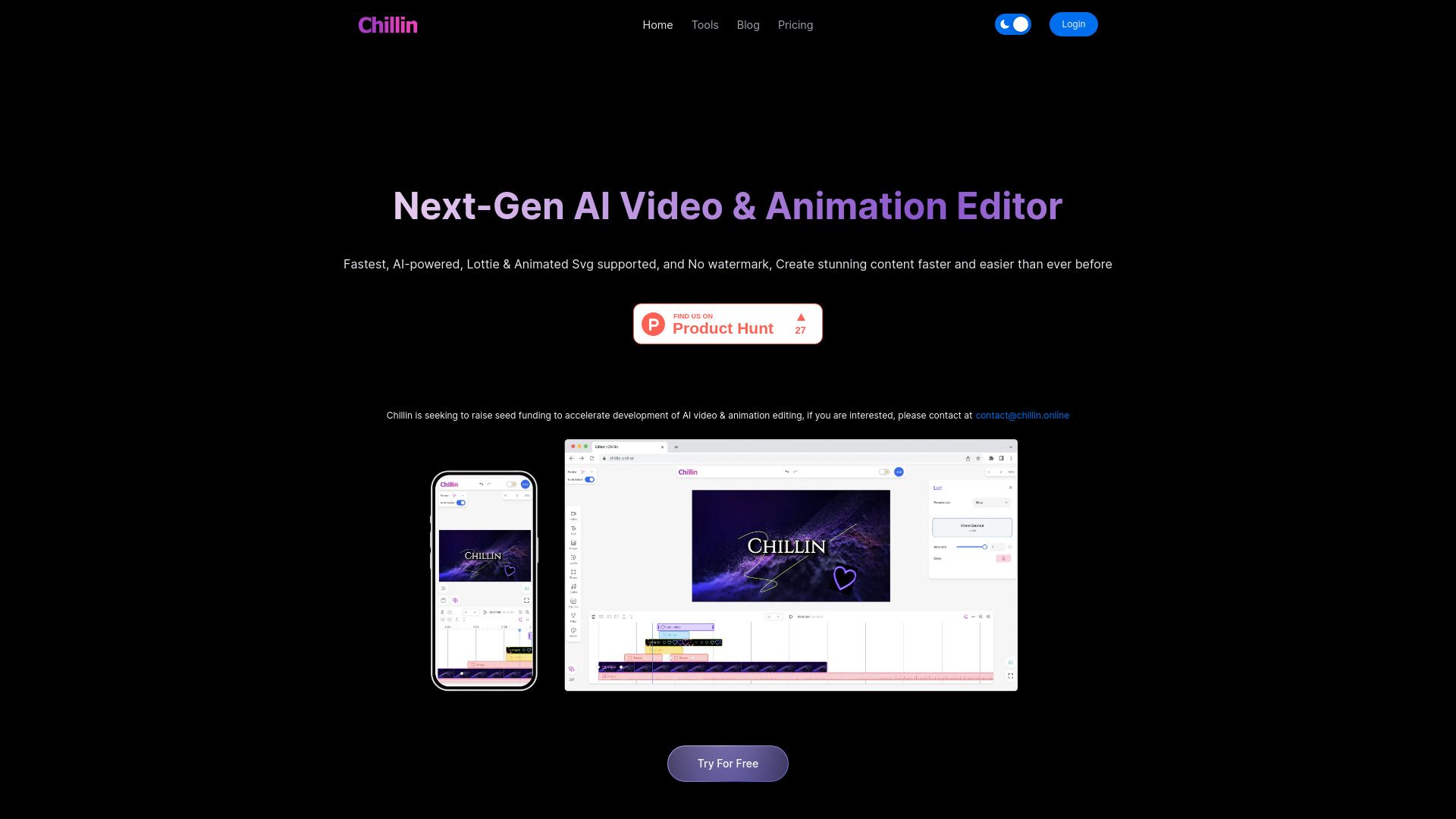 Chillin - Next-Gen AI Video & Animation Editor image