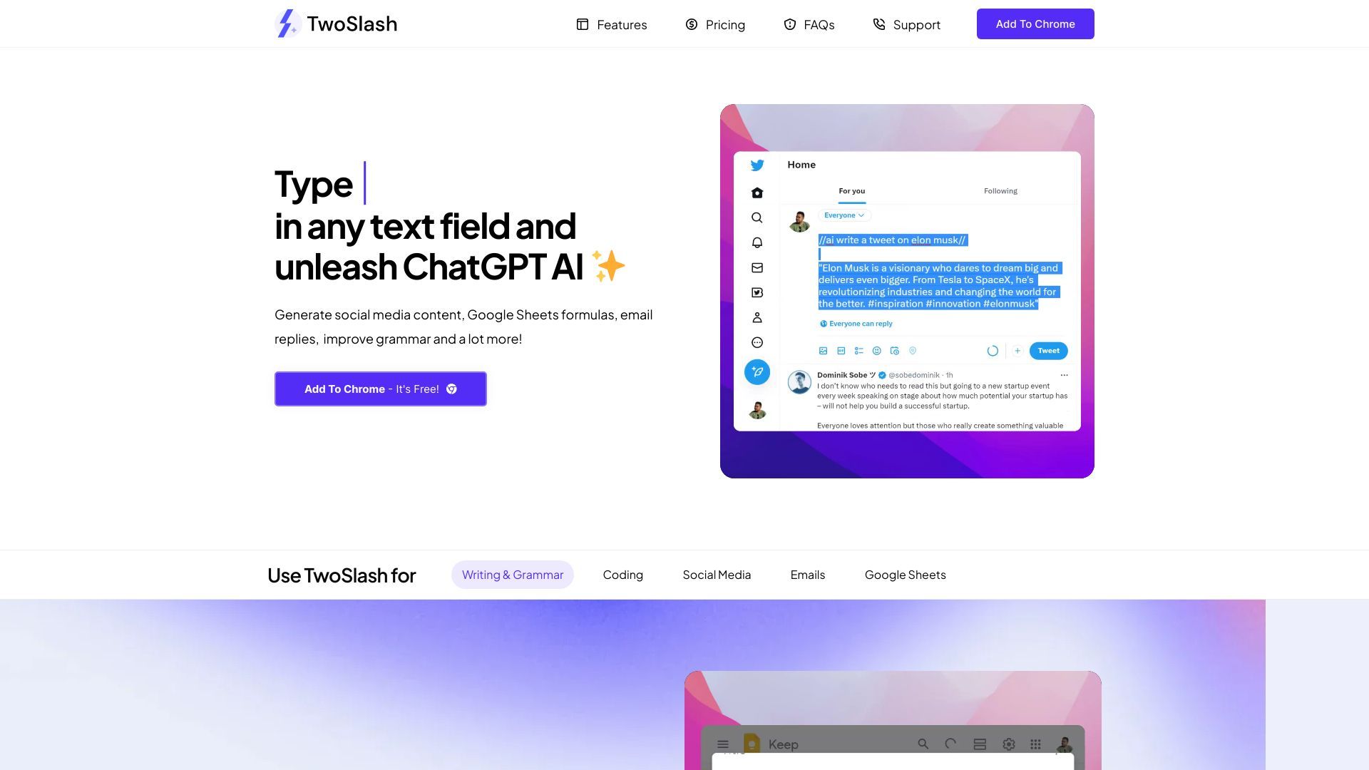 TwoSlash: ChatGPT Chrome Extension image