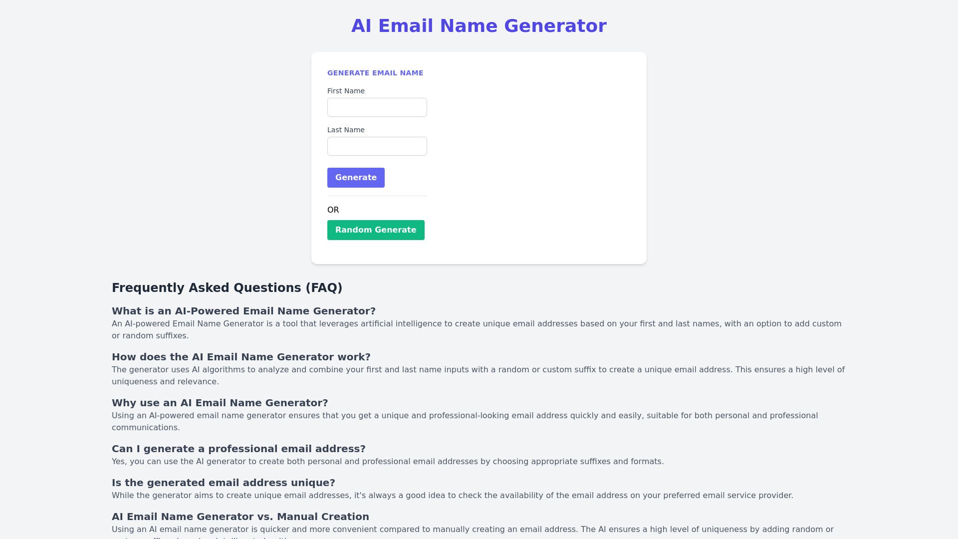 Email Name Generator image