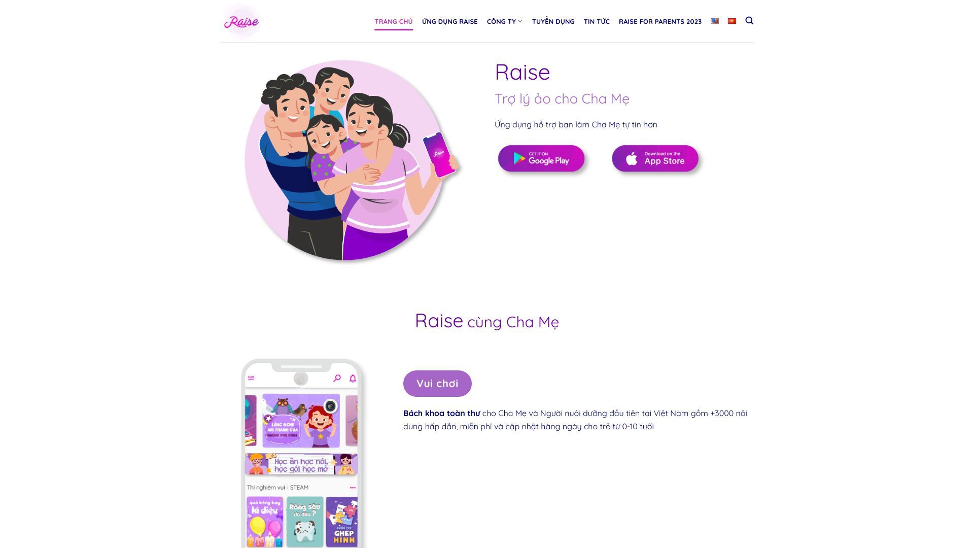 Raise | Trợ lý ảo cho cha mẹ image