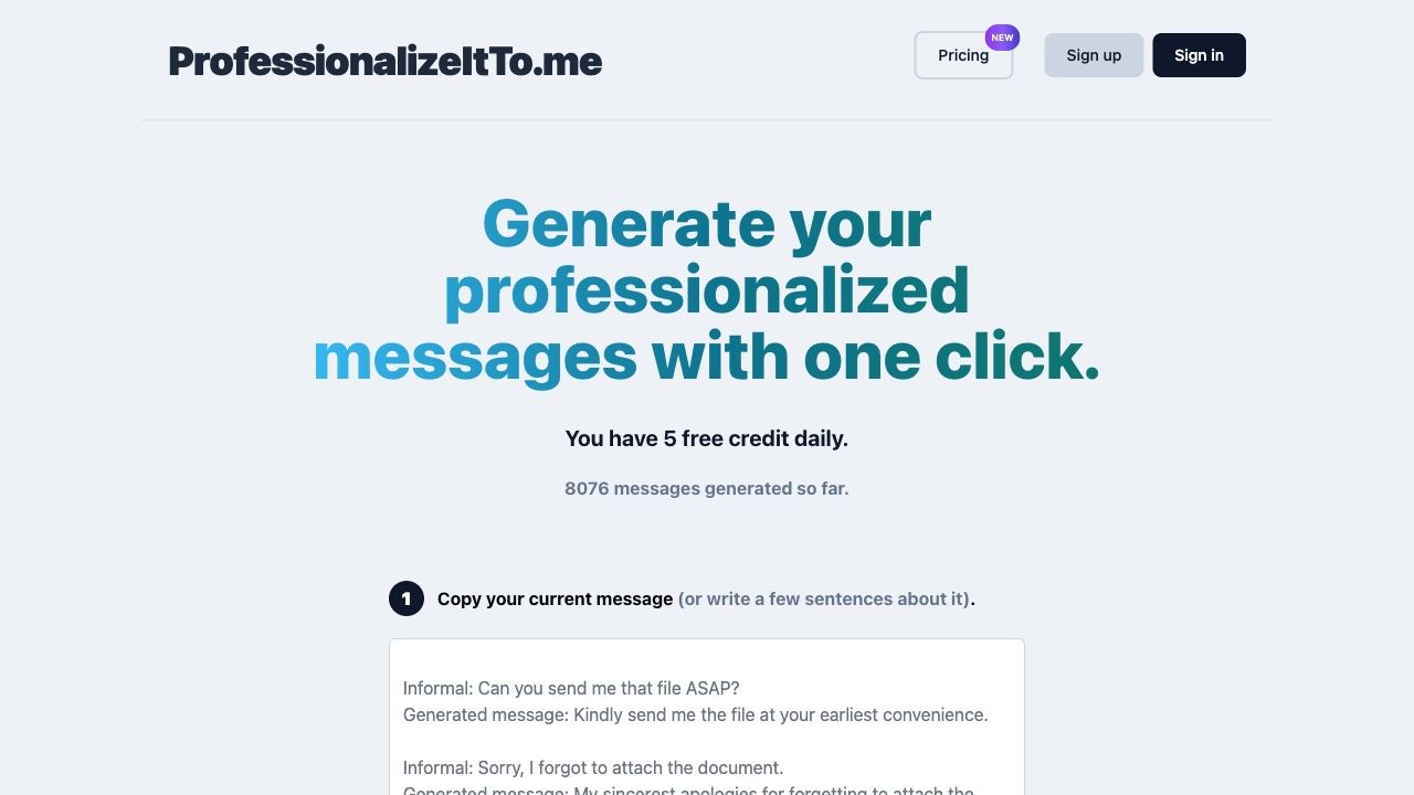 Professionalize It To Me image