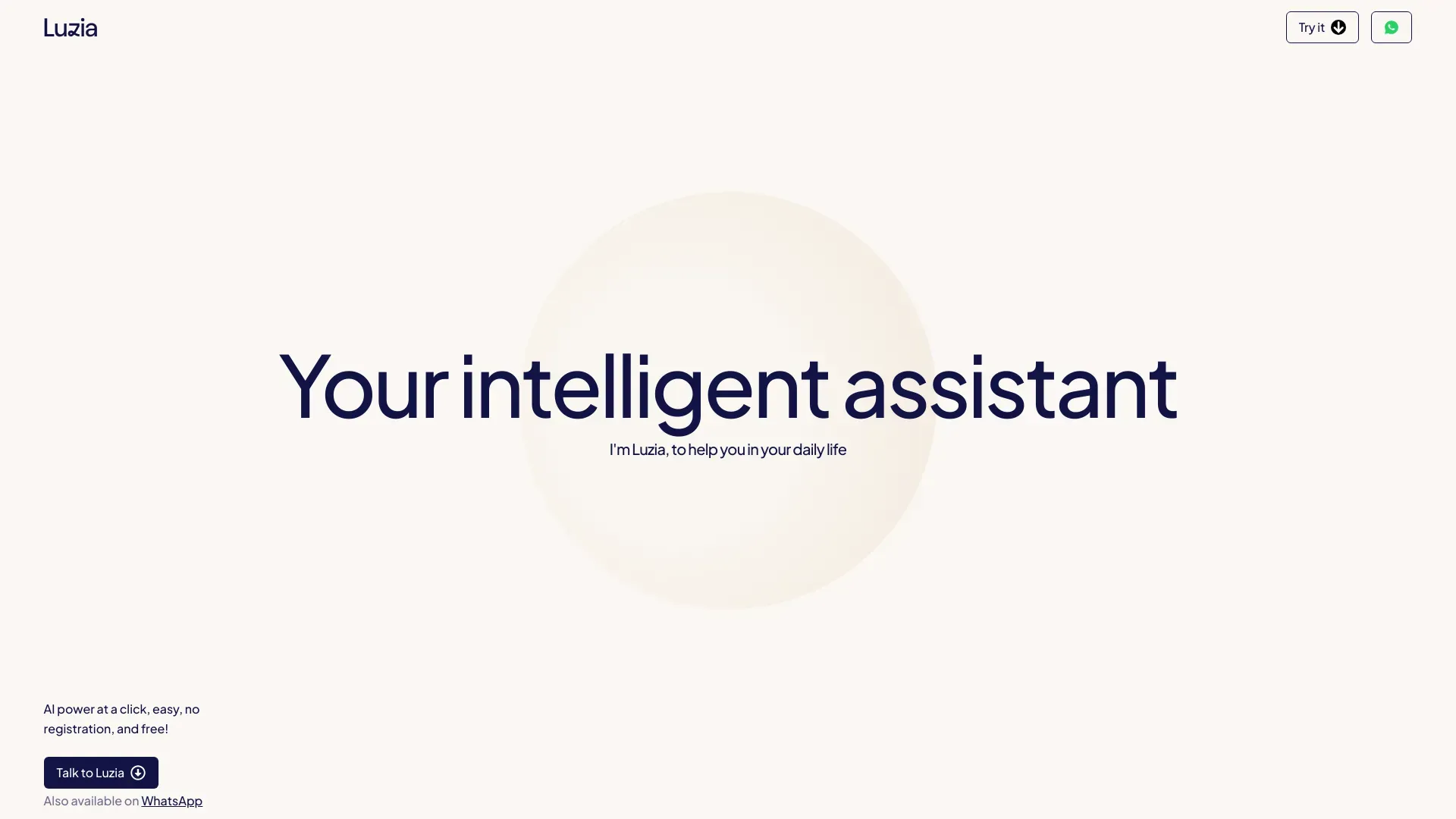 Luzia: Your intelligent assistant at a click image
