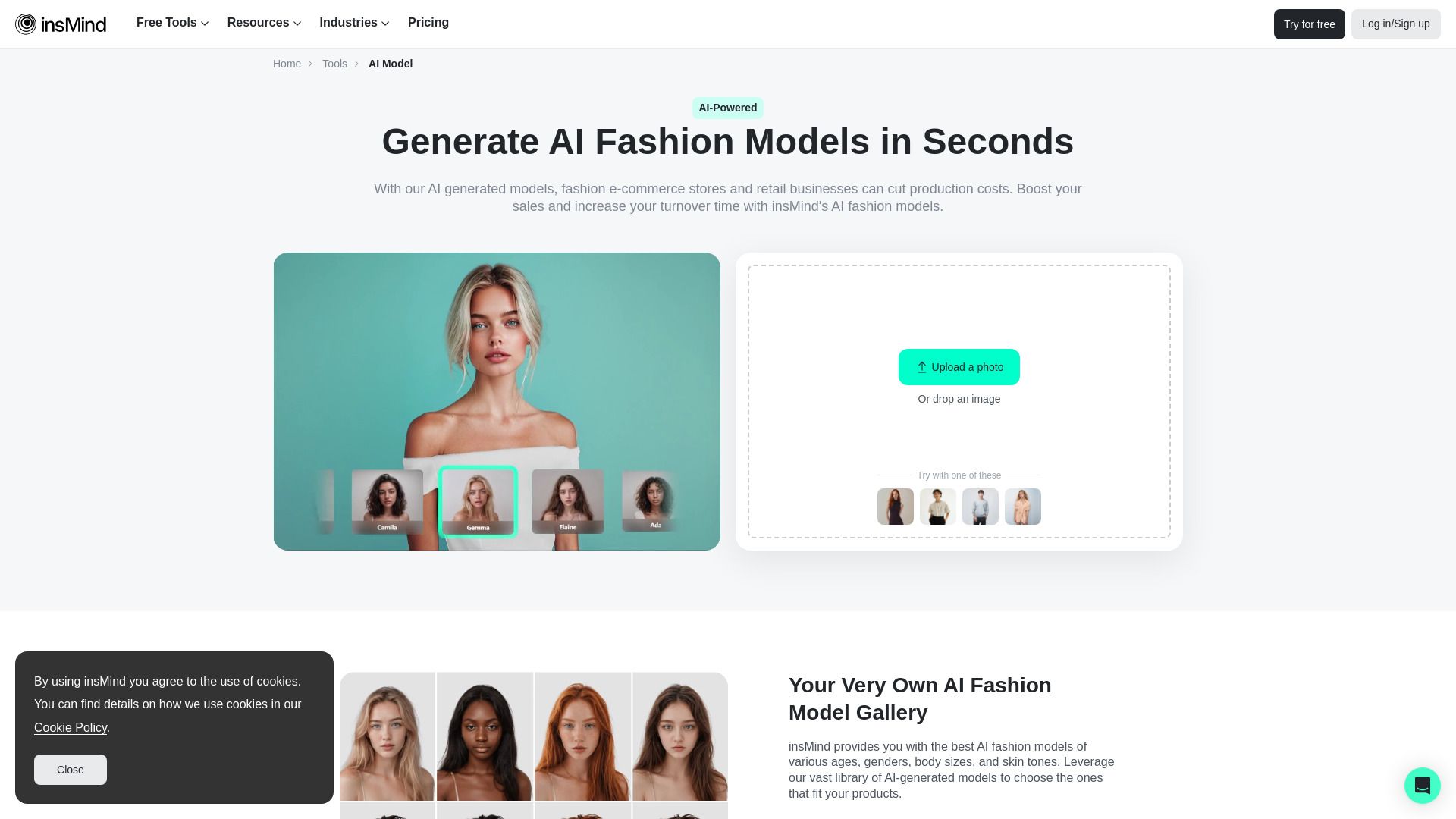 AI Fashion Models (Face Swap) by insMind image