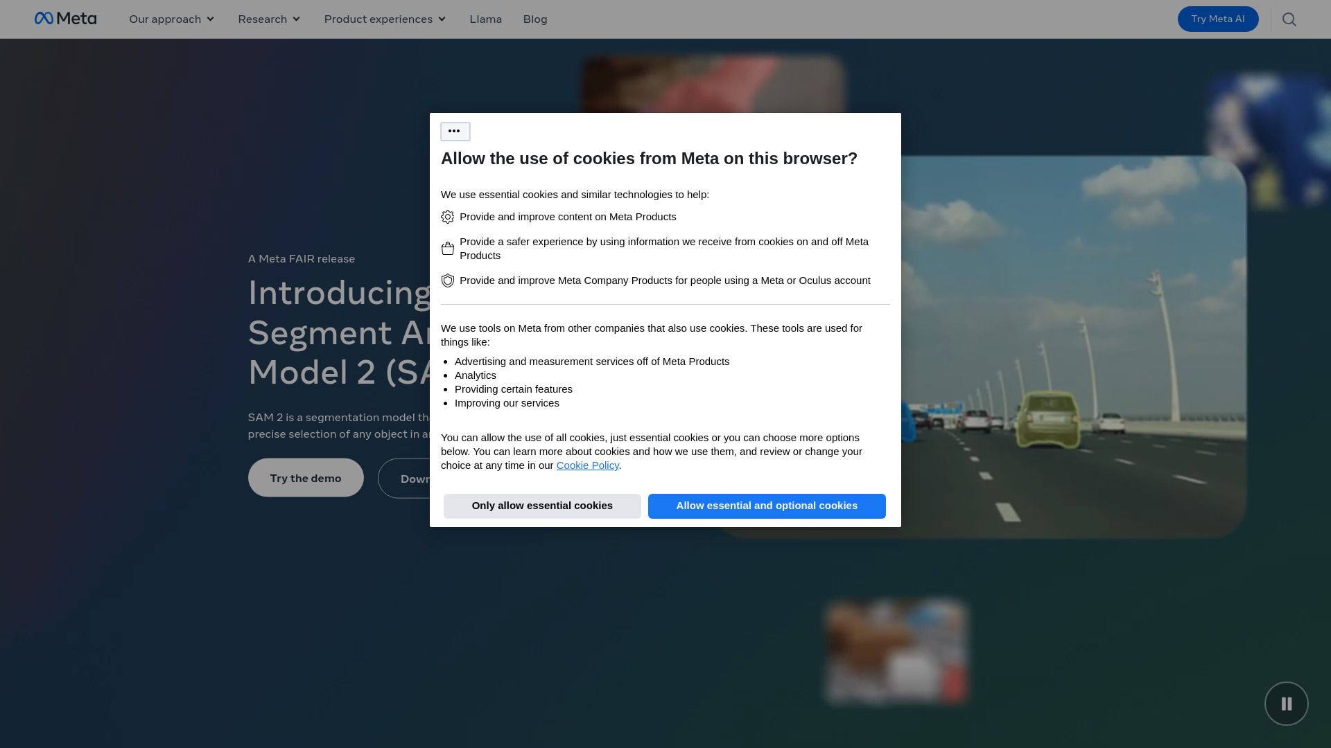 Meta Segment Anything Model 2 image