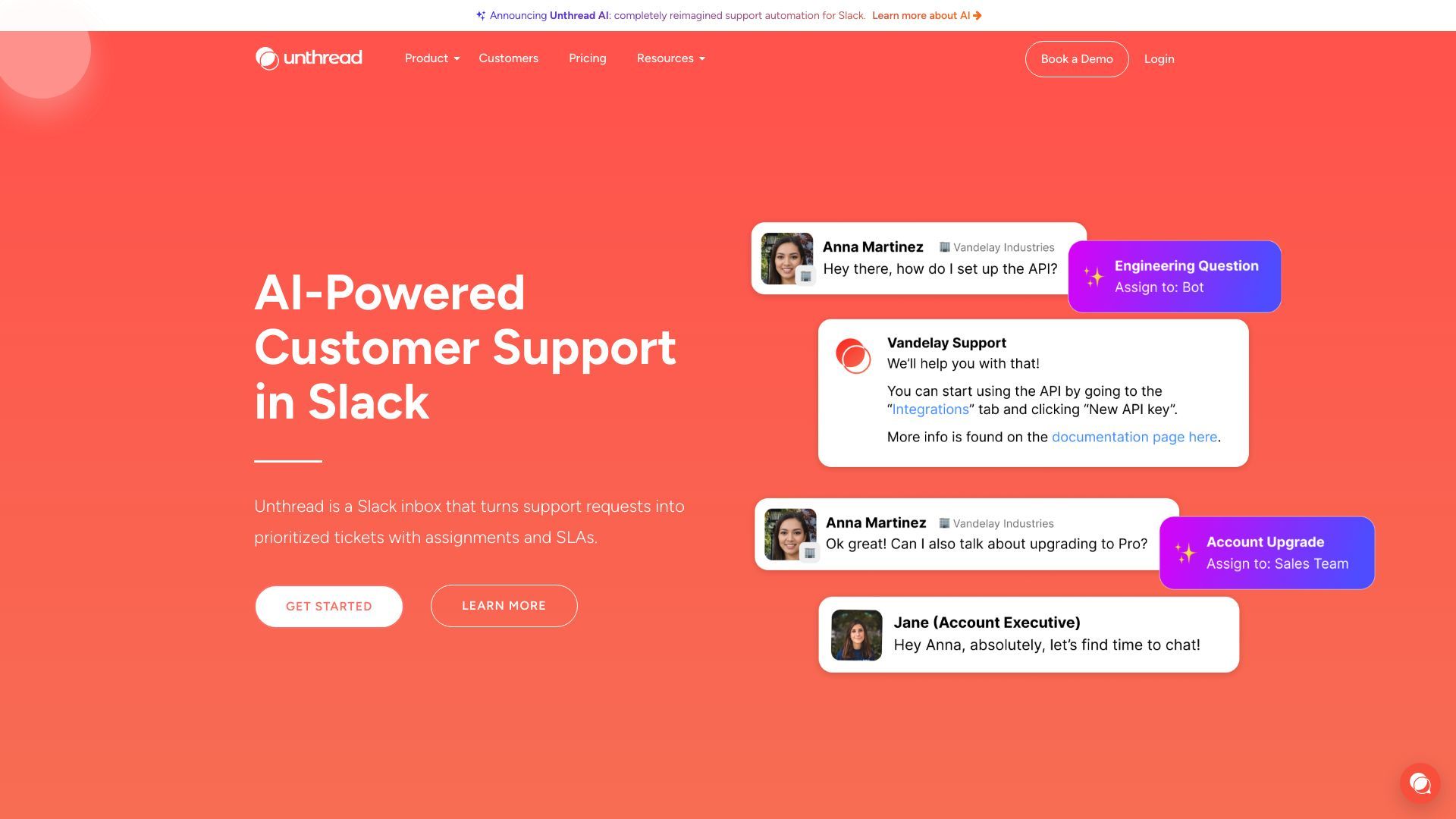 Unthread - AI Support in Slack image